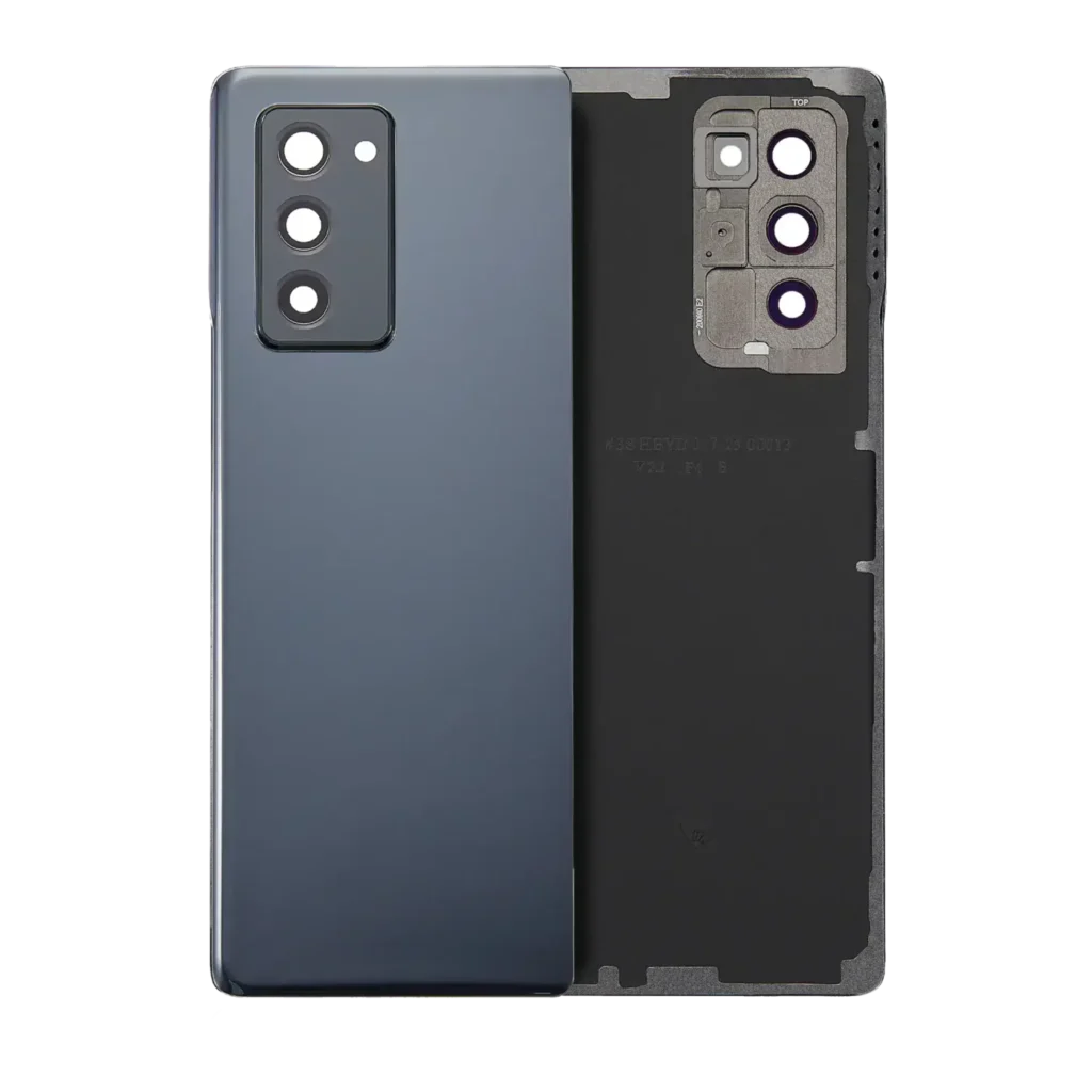 Back Cover Glass With Camera Lens For Samsung Galaxy Z Fold 2 5G (Service Pack) (Mystic Black)