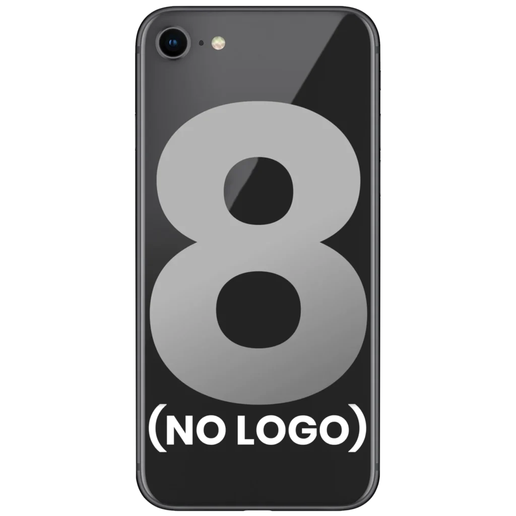 Back Cover Glass With Back Camera Lens For iPhone 8 (No Logo) (Space Gray)