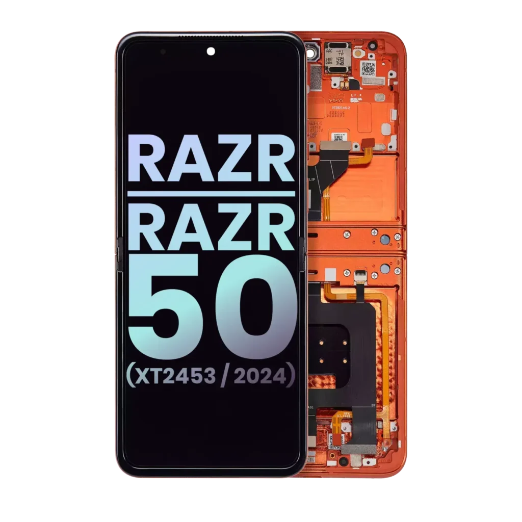 Main OLED Assembly For Motorola Razr / Razr 50 (XT2453 / 2024) (Genuine OEM) (Spritz Orange)
