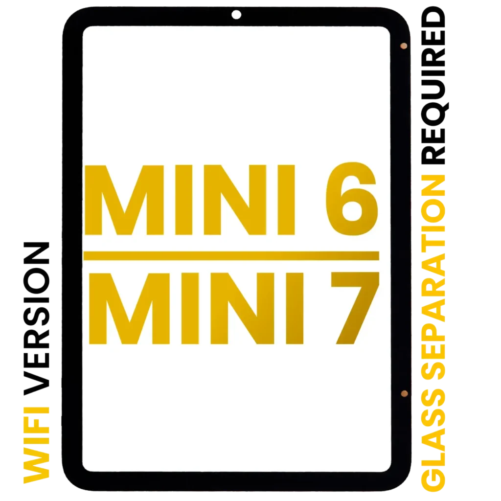 Front Glass For iPad Mini 6 (2021) / Mini 7 (2024) (Glass Separation Required) (WiFi Only) (Premium) (All Colors)