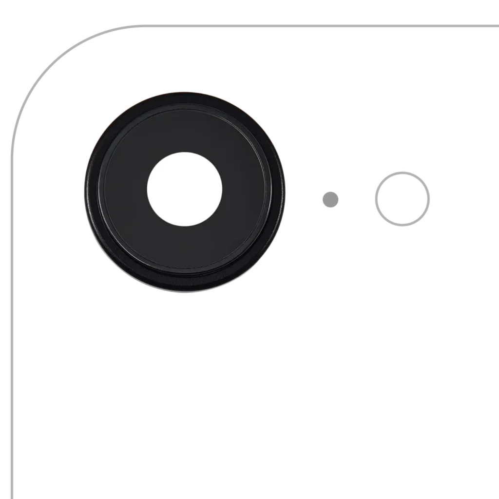 Back Camera Lens With Bracket & Bezel For iPhone 16e / 17e (Premium) (Black)