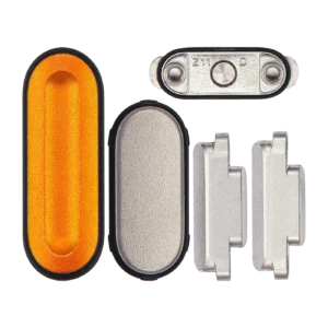 Sidekey Button Set For Watch Series Ultra(1st Gen) (49MM) (Orange / Silver) (5 Piece Set)