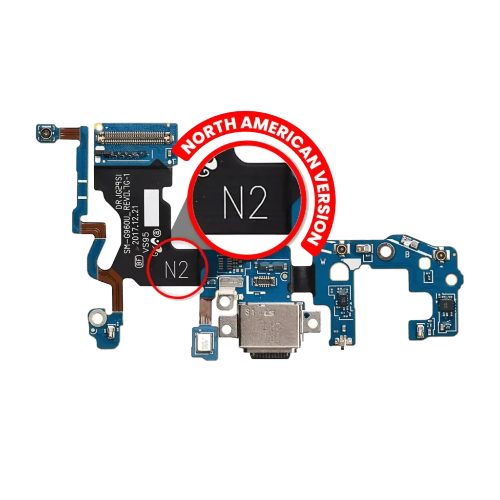 Charging Port With Flex Cable For Samsung Galaxy S9 (G960U) (US Version) (Service Pack)