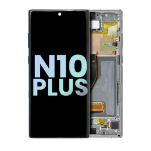 OLED Assembly With Frame For Samsung Galaxy Note 10 Plus / 5G (Service Pack) (Aura Glow / Silver)