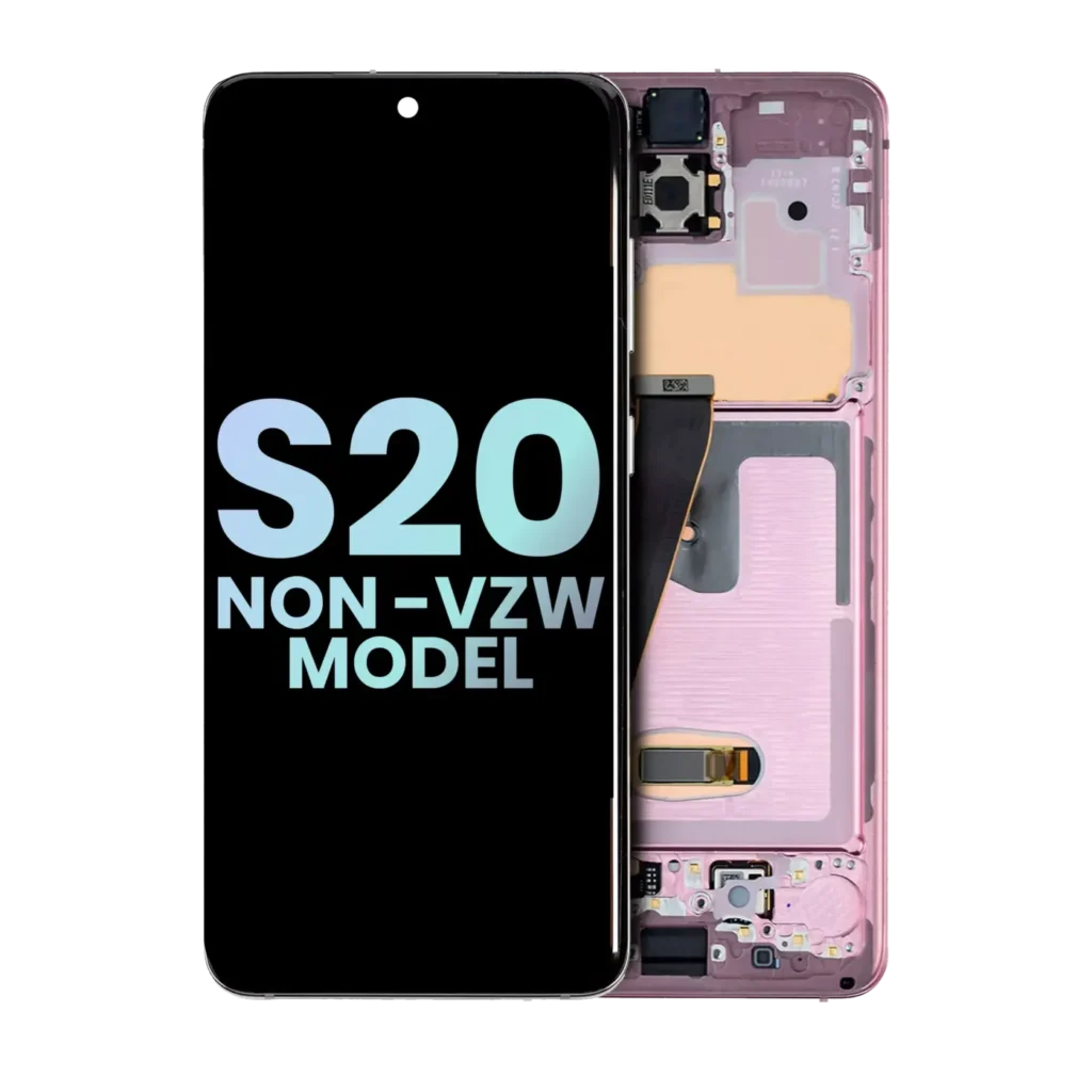 OLED Assembly With Frame For Samsung Galaxy S20 5G (Non-Verizon 5G UW Frame) (Service Pack) (Cloud Pink)