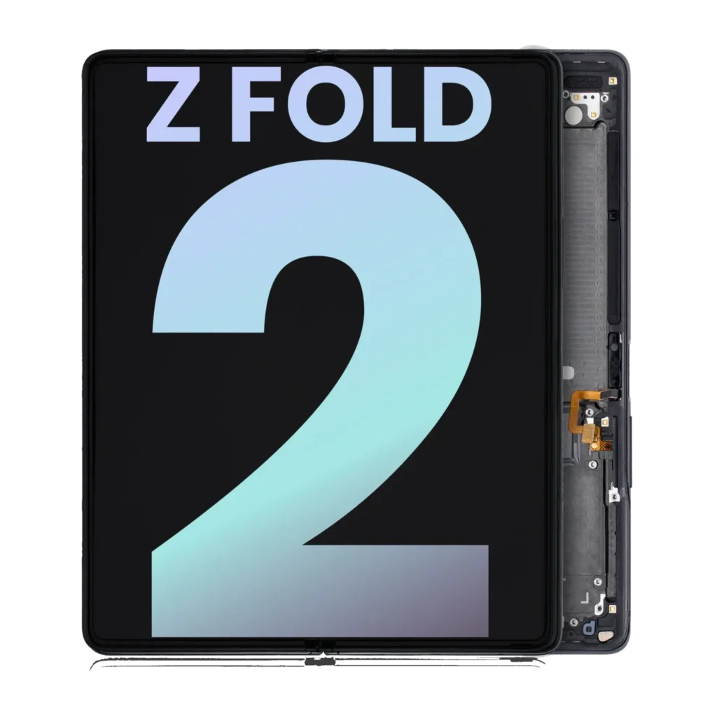 Inner OLED Assembly With Frame For Samsung Galaxy Z Fold 2 5G (US & International) (Service Pack) (Mystic Black With Black Hinge)