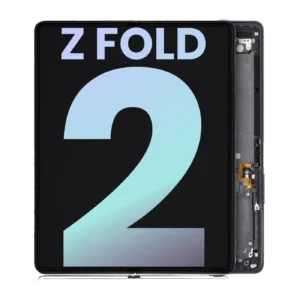 Inner OLED Assembly With Frame For Samsung Galaxy Z Fold 2 5G (US & International) (Service Pack) (Mystic Black With Black Hinge)