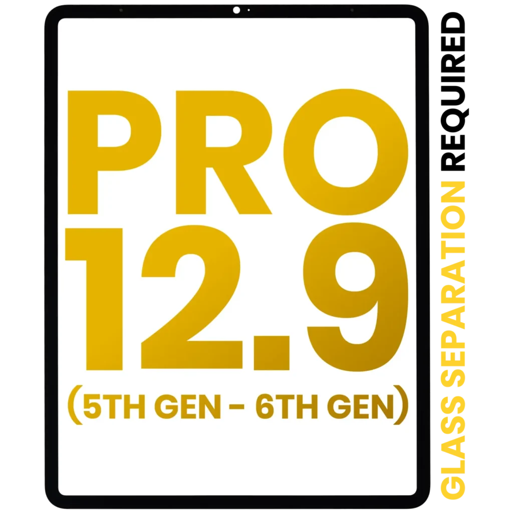 Front Glass For iPad Pro 12.9" 5th Gen (2021) / Pro 12.9" 6th Gen (2022) (Glass Separation Required) (Premium) (All Colors)