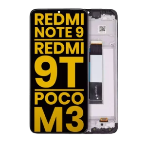 LCD Assembly With Frame Compatible For Xiaomi Redmi Note 9 4G / Redmi 9T / Poco M3 / Redmi 9 Power (Refurbished) (All Colors)