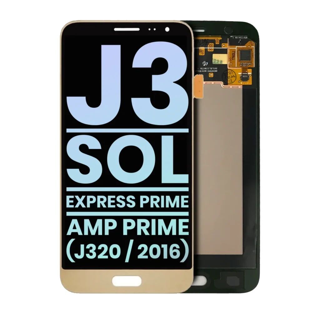 LCD Assembly Without Frame For Samsung Galaxy J3 / Sol 4G / Express Prime / Amp Prime (J320 / 2016) (Service Pack) (Gold)