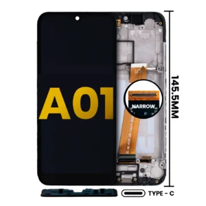 LCD Assembly With Frame For Samsung Galaxy A01 (US Model) (TYPE-C Frame) (Refurbished) (All Colors)