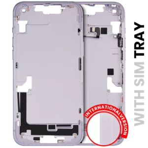 Mid-Frame Housing W/ Small Parts For iPhone 14 Plus (EU / Global Version) (Used OEM Pull: Grade A) (Purple)