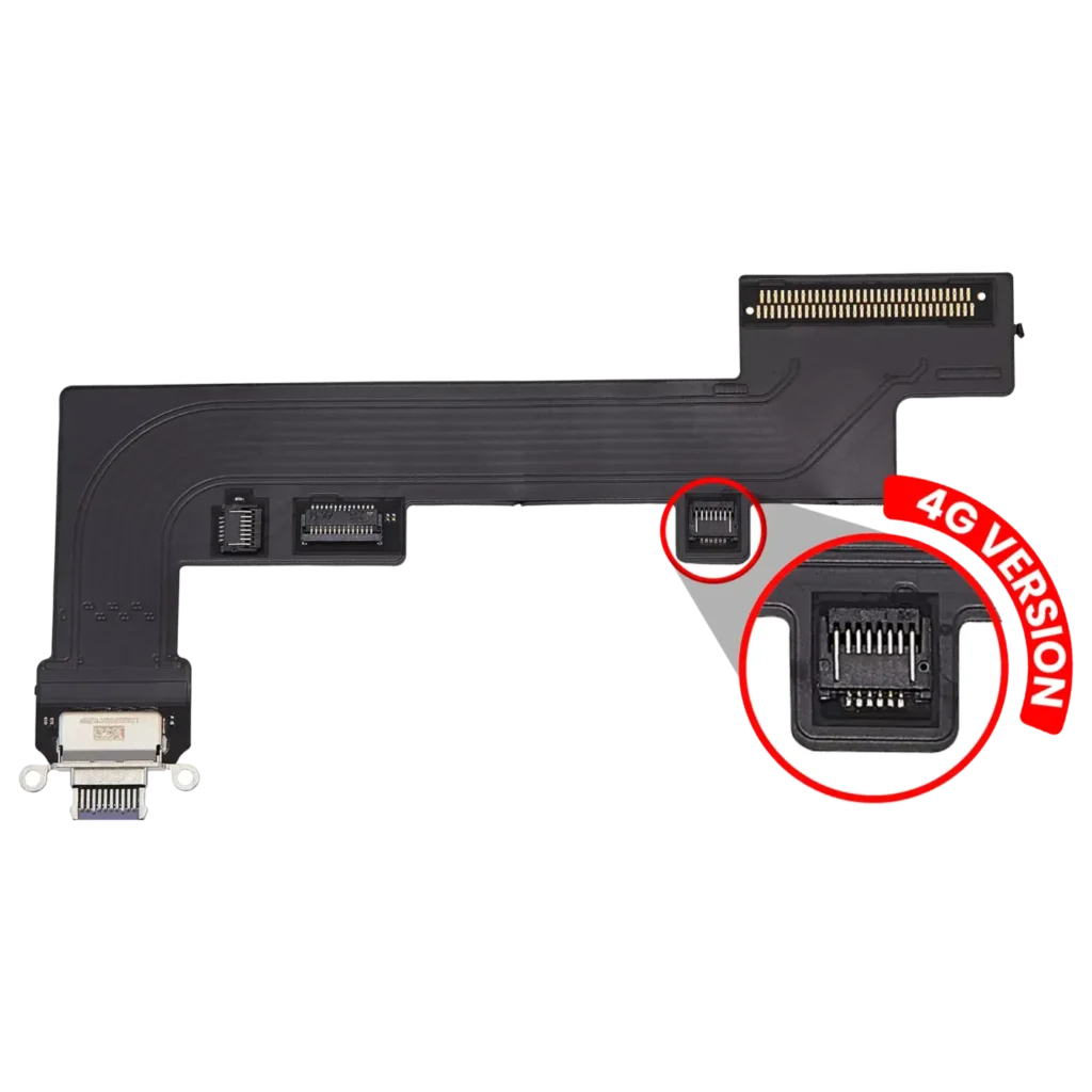 Charging Port Flex Cable For iPad Air 5 (Cellular) (Aftermarket Plus) (Purple)