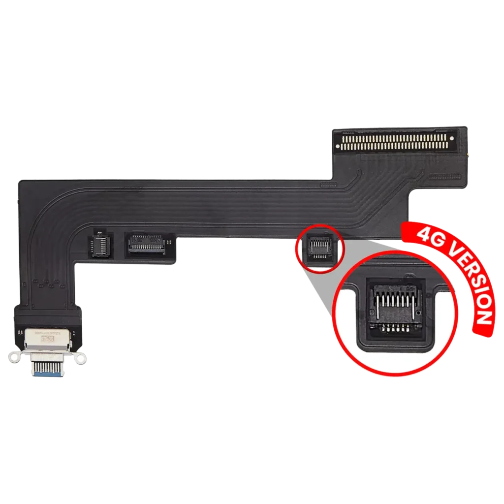 Charging Port Flex Cable For iPad Air 5 (Cellular) (Aftermarket Plus) (Blue)