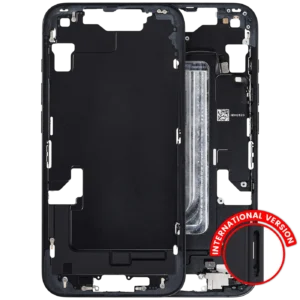 Mid-Frame Housing W/ Small Parts For iPhone 16e / 17e (EU / Global Version) (Used OEM Pull: Grade A) (Black)