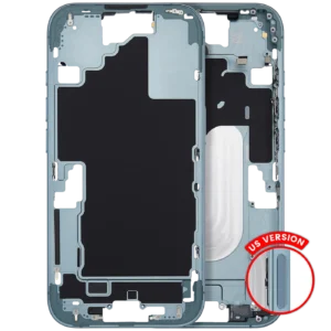 Mid-Frame Housing With Power And Volume Button For iPhone 16 (US Version) (Aftermarket Plus) (Teal)