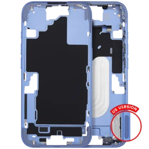 Mid-Frame Housing With Power And Volume Button For iPhone 16 (US Version) (Aftermarket Plus) (Ultramarine)