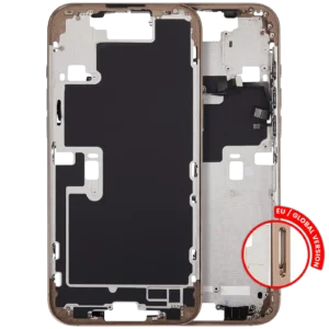 Mid-Frame Housing With Power And Volume Button For iPhone 16 Pro Max (EU / Global Version) (Aftermarket Plus) (Desert Titanium)