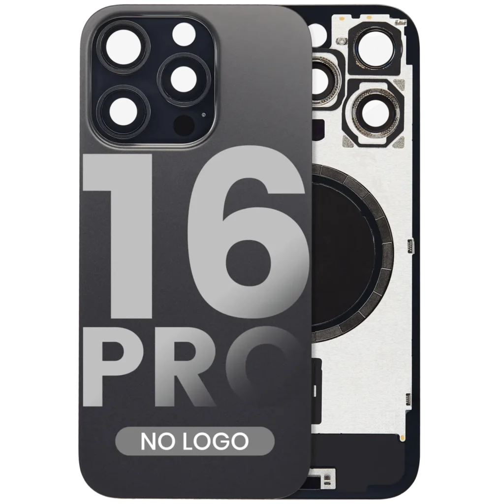 Back Glass w/ MagSafe Magnet For iPhone 16 Pro (No Logo) (Aftermarket) (Black Titanium)