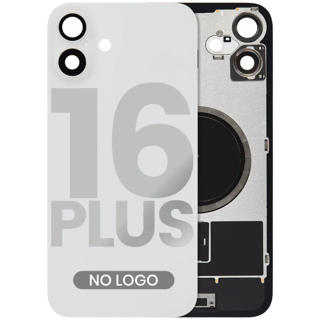 Back Glass w/ MagSafe Magnet For iPhone 16 Plus (No Logo) (Aftermarket) (White)