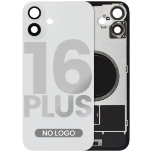 Back Glass w/ MagSafe Magnet For iPhone 16 Plus (No Logo) (Aftermarket) (White)