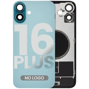 Back Glass w/ MagSafe Magnet For iPhone 16 Plus (No Logo) (Aftermarket) (Teal)