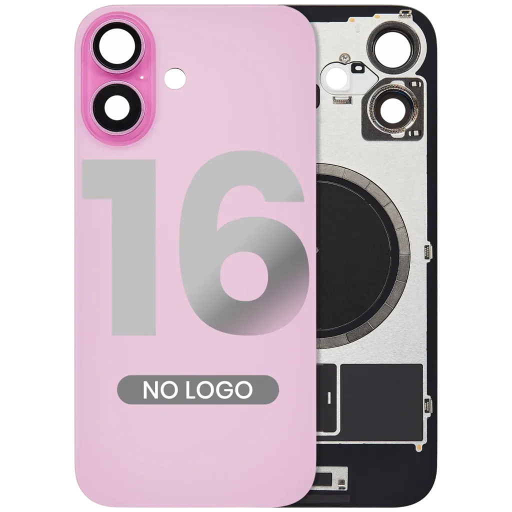 Back Glass w/ MagSafe Magnet For iPhone 16 (Aftermarket) (Pink) (No Logo)