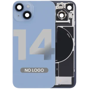 Back Glass w/ MagSafe Magnet & NFC & Flashlight Flex For iPhone 14 (Aftermarket) (No Logo) (Blue)