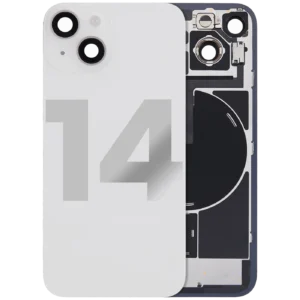 Back Glass w/ MagSafe Magnet & NFC & Flashlight Flex For iPhone 14 (Used OEM Pull: Grade C) (Starlight)