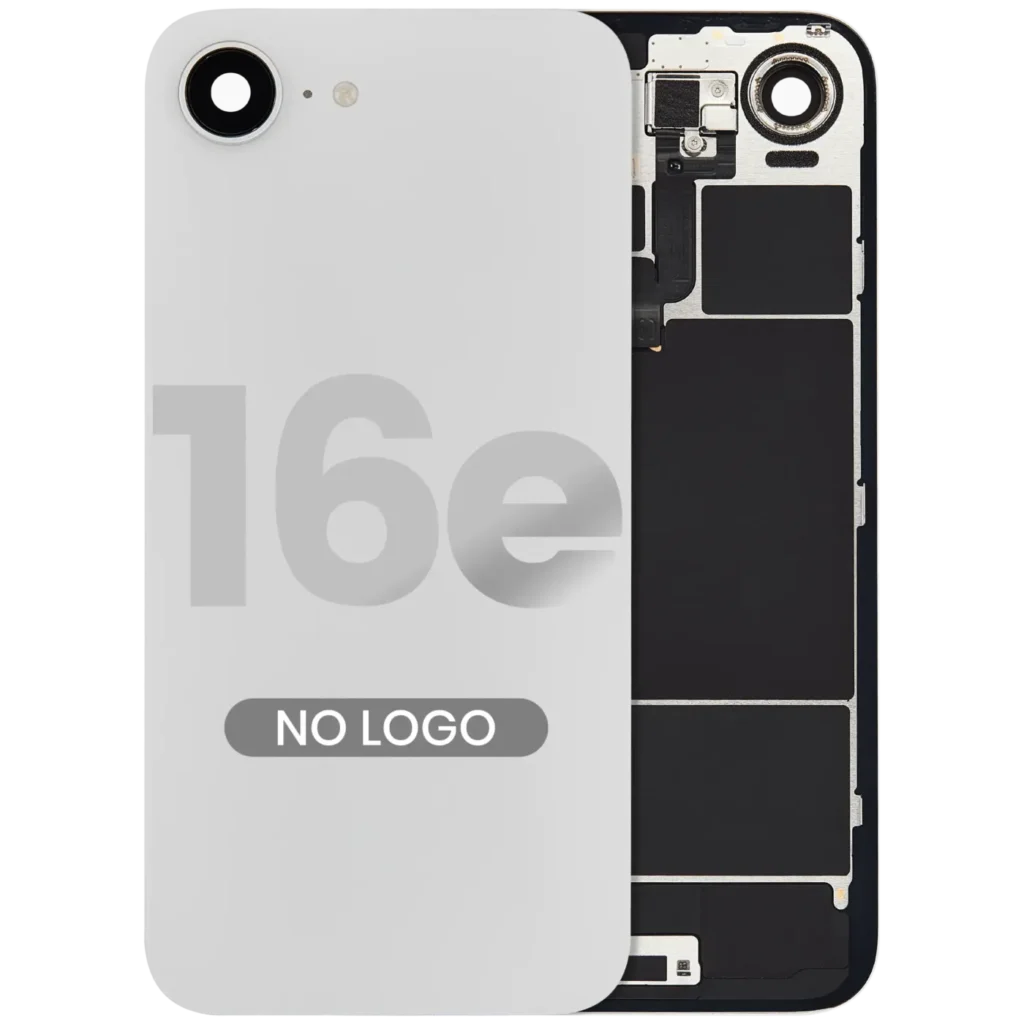 Back Glass w/ MagSafe Magnet & NFC & Flashlight Flex For iPhone 16e (Aftermarket) (White)