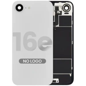 Back Glass w/ MagSafe Magnet & NFC & Flashlight Flex For iPhone 16e (Aftermarket) (White)