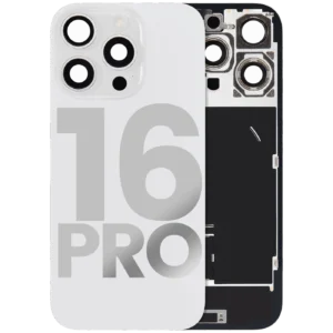 Back Glass w/ MagSafe Magnet & NFC & Flashlight Flex For iPhone 16 Pro (Used OEM Pull: Grade C) (White Titanium)