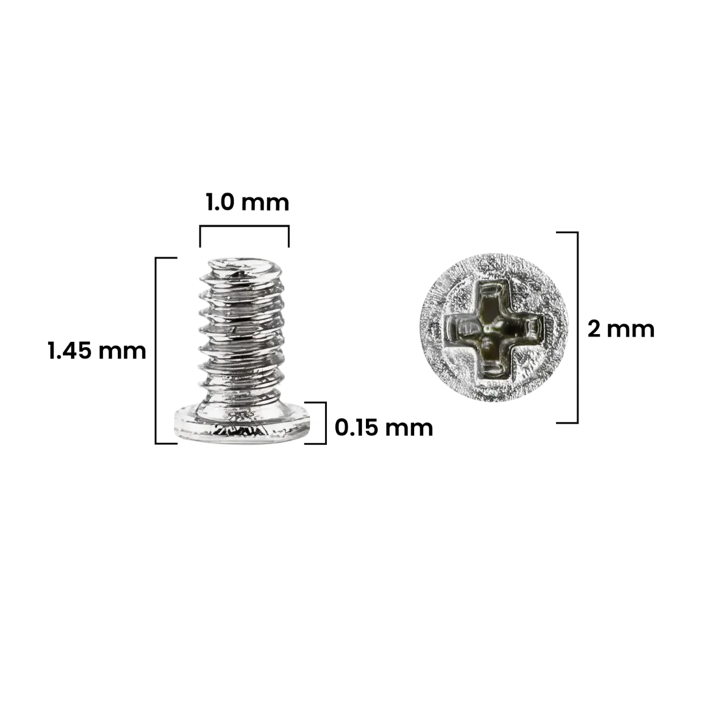 Screw Set (M1.0 x 1.45 x 2.0D x 0.15T) for iPhone 12 Pro / 12 Pro Max (Service Pack) (30 Pack)