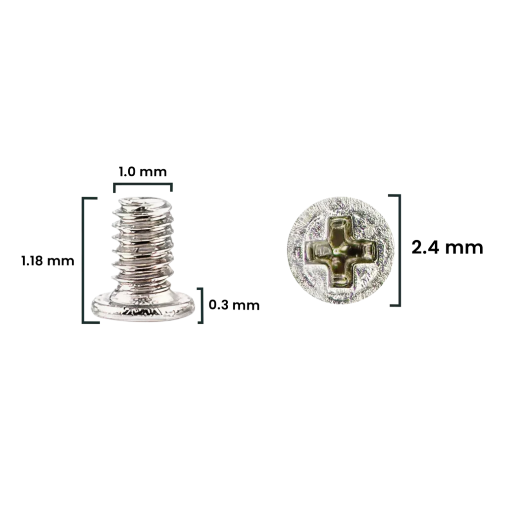Screw Set (M1.0 x 1.18L x 2.4D x 0.3T) for iPhone 12 mini (Service Pack) (30 Pack)
