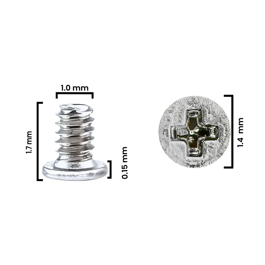 Screw For iPhone 12 Pro (M1.0×1.40×1.7D×0.15T) (Service Pack) (30 Pack)