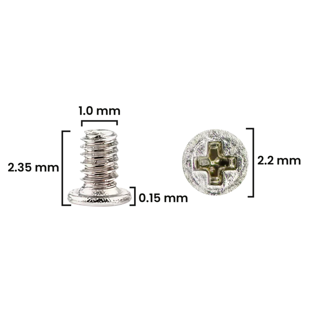 Screw For iPhone 12 Pro / 12 Pro Max (M1.0×1.35×2.2D×0.30T) (Service Pack) (30 Pack)