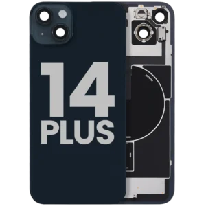 Back Glass w/ MagSafe Magnet & NFC & Flashlight Flex For iPhone 14 Plus (Used OEM Pull: Grade B) (Midnight)