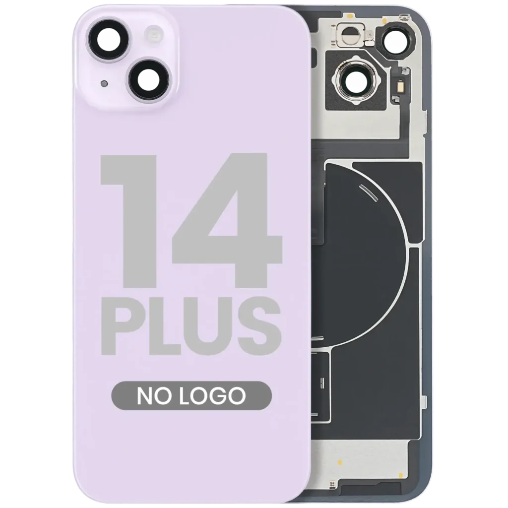 Back Glass w/ MagSafe Magnet & NFC & Flashlight Flex For iPhone 14 Plus (Aftermarket) (No Logo) (Purple)