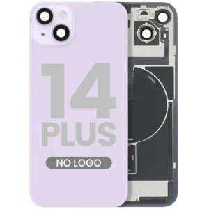 Back Glass w/ MagSafe Magnet & NFC & Flashlight Flex For iPhone 14 Plus (Aftermarket) (No Logo) (Purple)