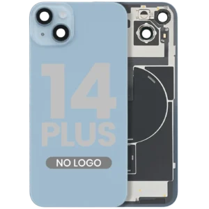 Back Glass w/ MagSafe Magnet & NFC & Flashlight Flex For iPhone 14 Plus (Aftermarket) (No Logo) (Blue)
