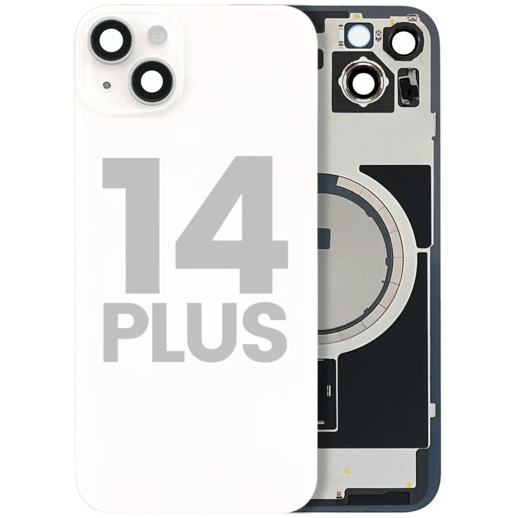 Back Glass w/ MagSafe Magnet For iPhone 14 Plus (Used OEM Pull: Grade A) (Starlight)
