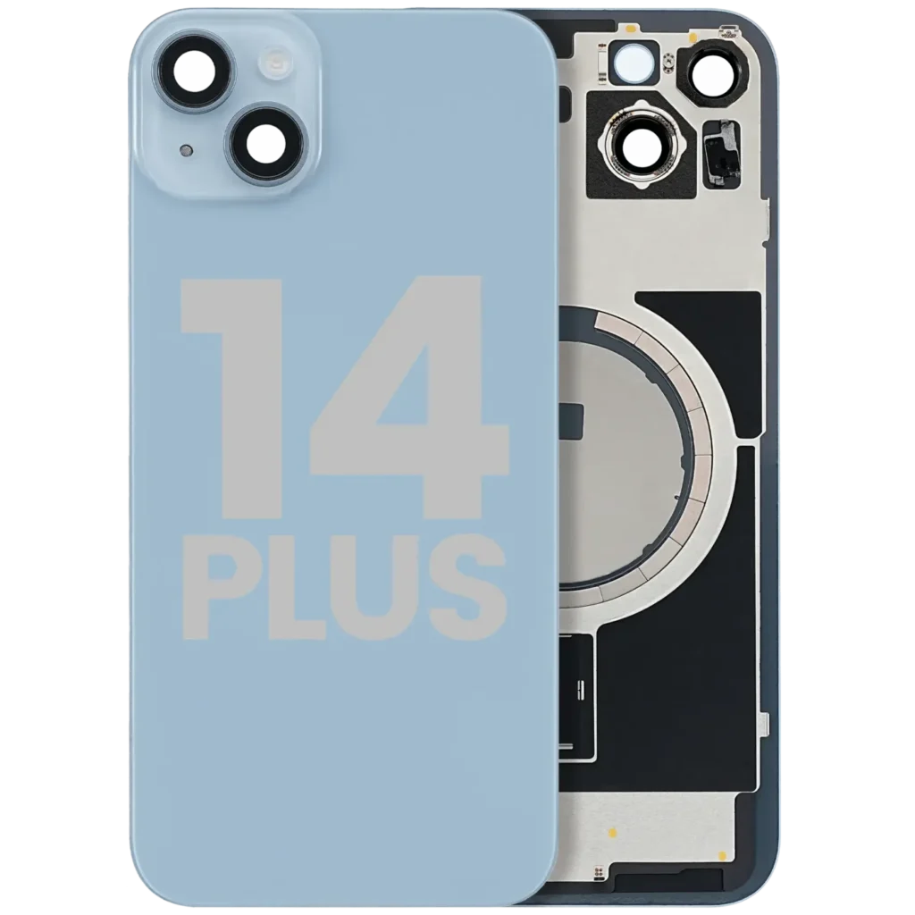 Back Glass w/ MagSafe Magnet For iPhone 14 Plus (Used OEM Pull: Grade A) (Blue)