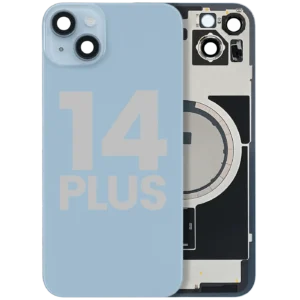 Back Glass w/ MagSafe Magnet For iPhone 14 Plus (Used OEM Pull: Grade A) (Blue)