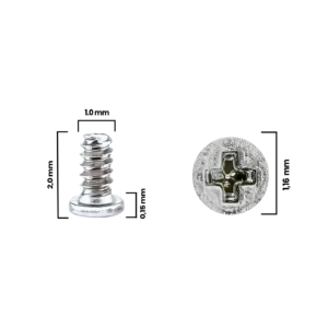 Screw For iPhone 12 mini (M1.0×1.16L×2.0D×0.15T) (Service Pack) (30 Pack)