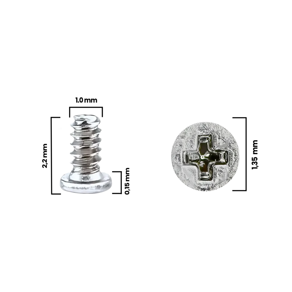 Screw For iPhone 12 Pro / 12 Pro Max (M1.0×1.35×2.2D×0.15T) (Service Pack) (30 Pack)