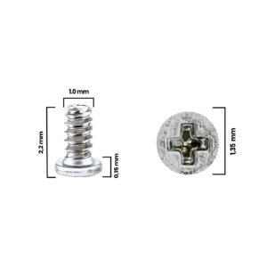Screw For iPhone 12 Pro / 12 Pro Max (M1.0×1.35×2.2D×0.15T) (Service Pack) (30 Pack)