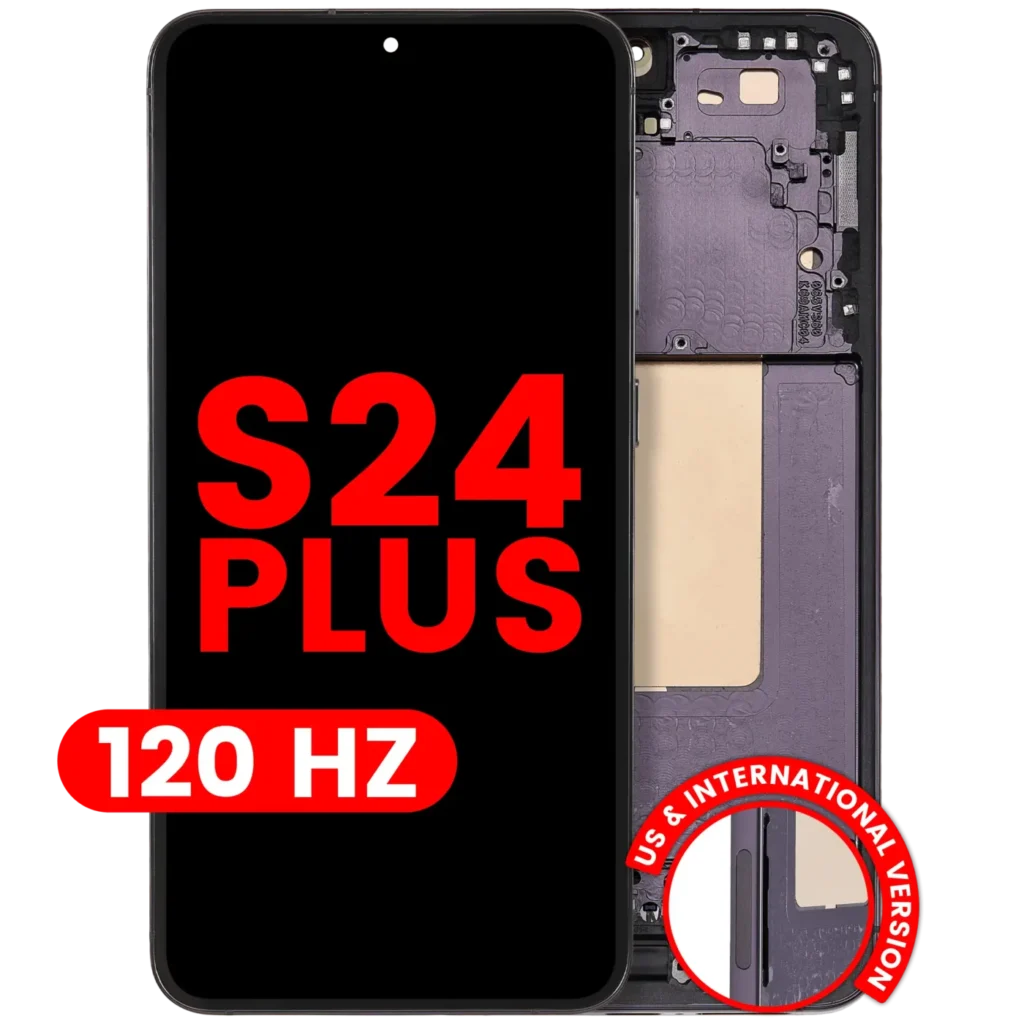OLED Assembly With Frame For Samsung Galaxy S24 Plus 5G (US & International Version) (Aftermarket Plus) (120Hz) (Onyx Black)
