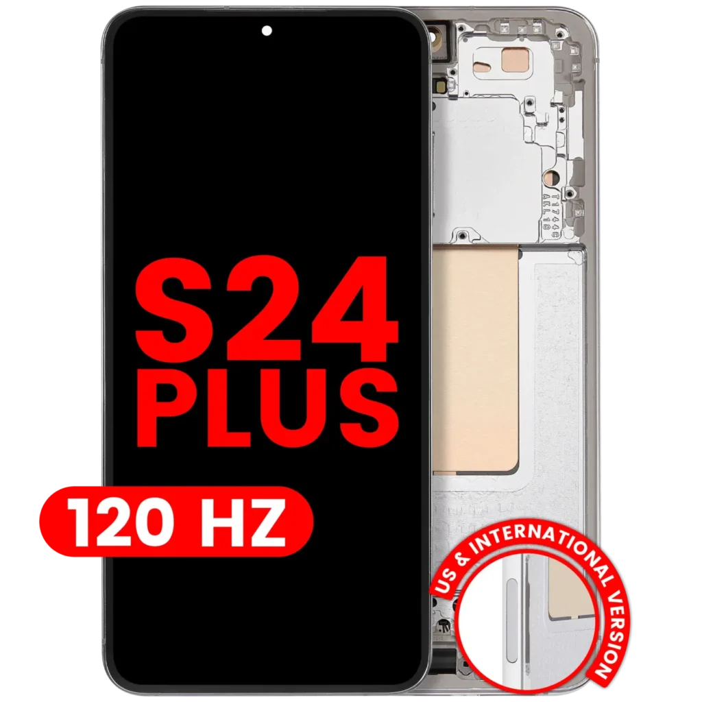 OLED Assembly With Frame For Samsung Galaxy S24 Plus 5G (US & International Version) (Aftermarket Plus) (120Hz) (Marble Grey)