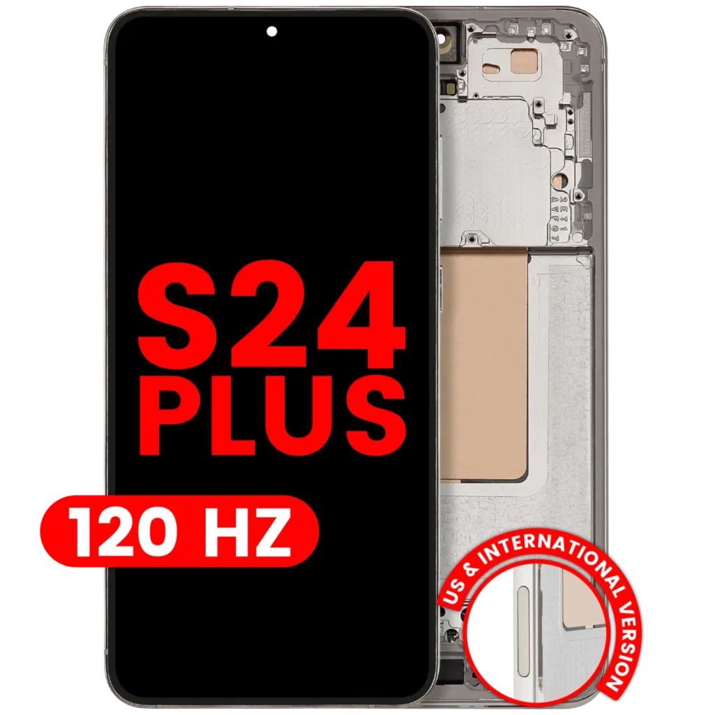 OLED Assembly With Frame For Samsung Galaxy S24 Plus 5G (US & International Version) (Aftermarket Plus) (120Hz) (Amber Yellow)