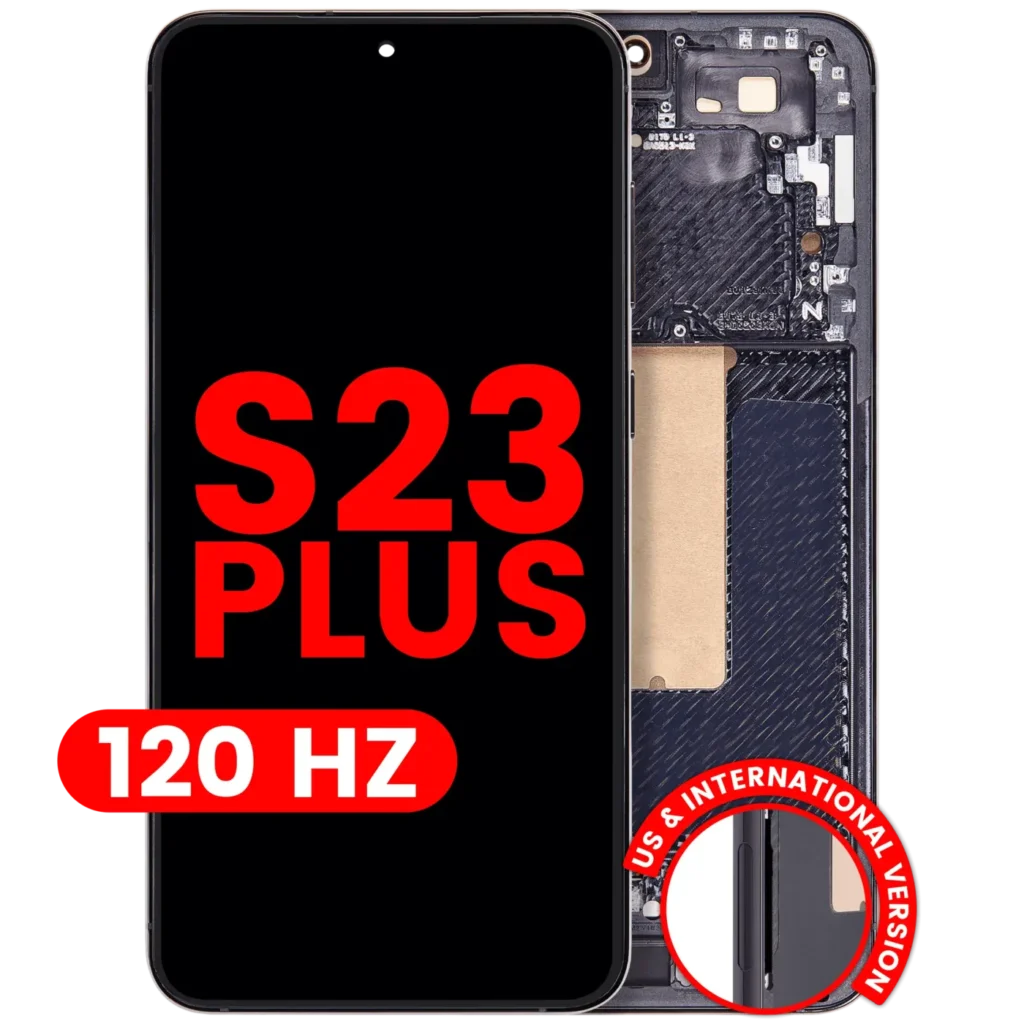 OLED Assembly With Frame For Samsung Galaxy S23 Plus (US & International) (Aftermarket Plus) (120Hz) (Phantom Black)